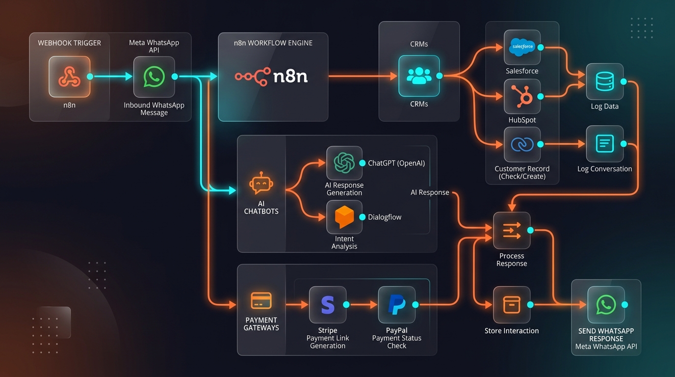 Diagrama n8n WhatsApp Meta API